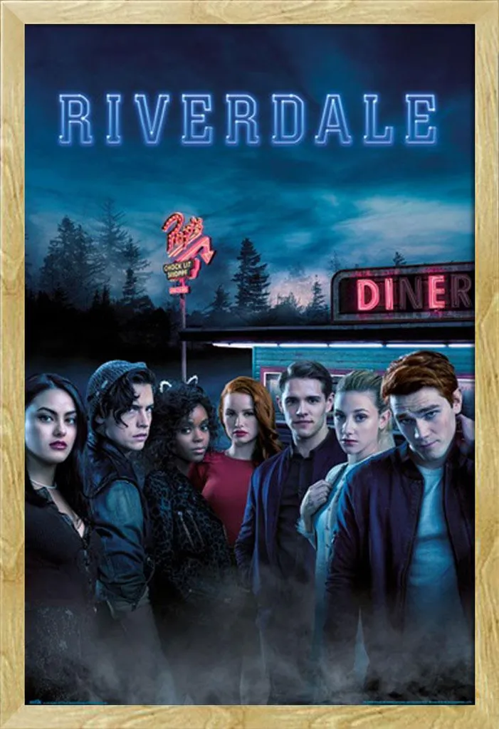 Poster Riverdale Saison 3 avec cadre Shinsuke Maxi MDF hêtre 61x91,5 cm