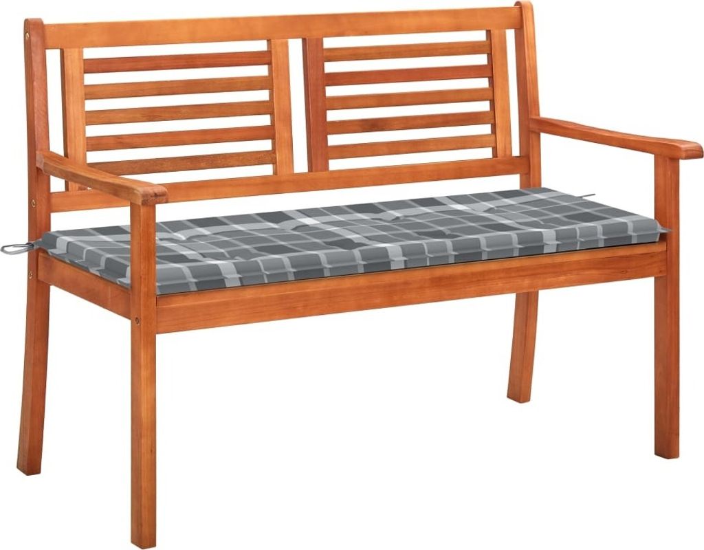 CLORIS 2-Sitzer-Gartenbank mit Auflage 120 cm Massivholz Eukalyptus 3060983