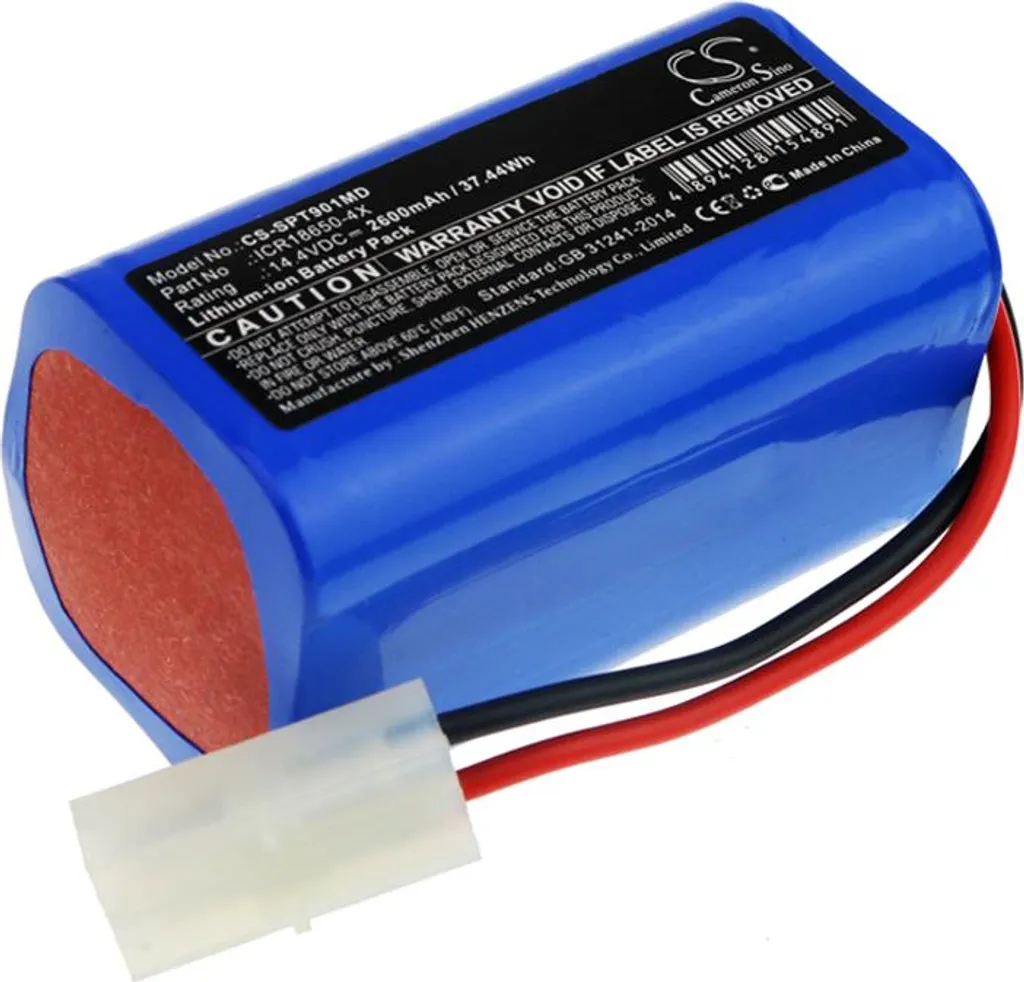 Batterie TECHTEK pour Spring ECG-902A compatible avec ICR18650-4X Li-ion