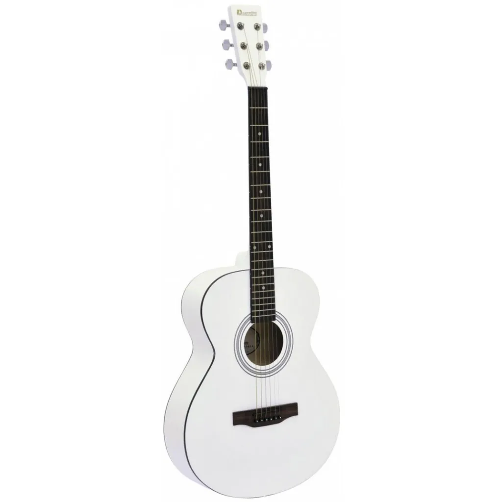 Guitare western DIMAVERY AW-303 blanc pour apprendre et s'exercer