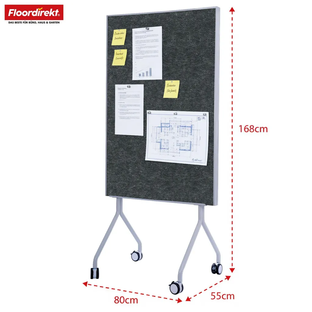 Support de présentation pour conférence 80x120 cm sur pieds mobiles - 2