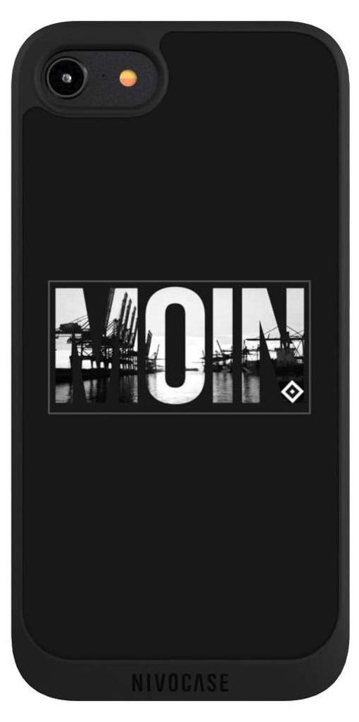 NIVOCASE Handyhülle für Apple iPhone 7 Hülle NIVOpure Case Schwarz HSV Hamburger SV Offizielles Lizenzprodukt