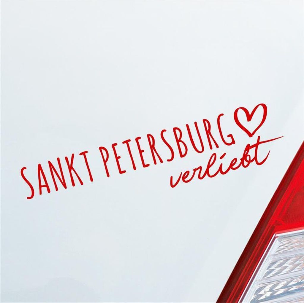 Auto Aufkleber Sankt Petersburg verliebt Herz Stadt Heimat Produktbild 