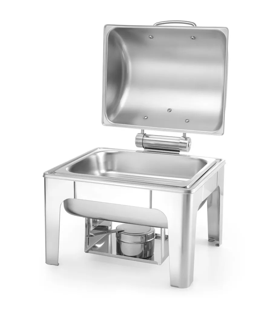 Chafing Dish Professionnel pour Buffet - Réchaud GN 1/2 Inox 4L - 4