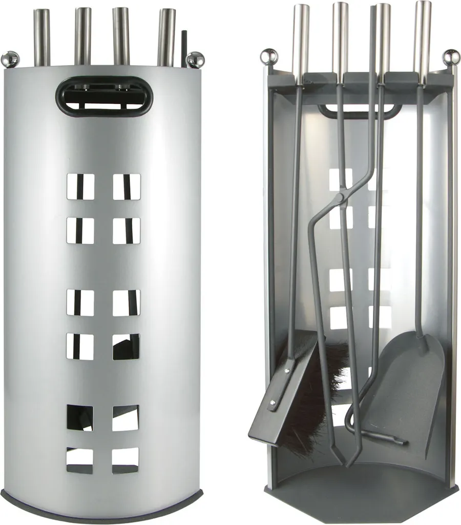Set cheminée inox 5 pièces : fini la rouille et les outils encombrants