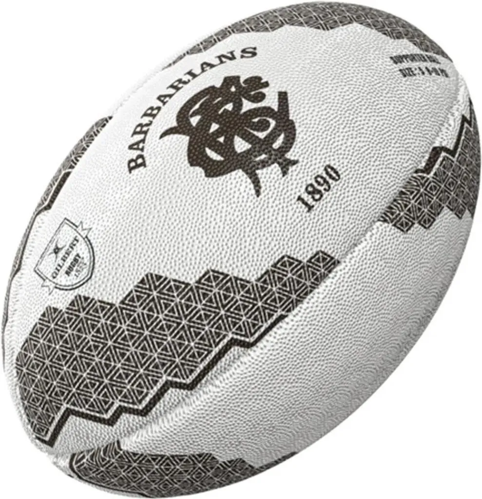 Ballon de Rugby Gilbert Barbarians Golden 5 avec Grip Haute Qualité