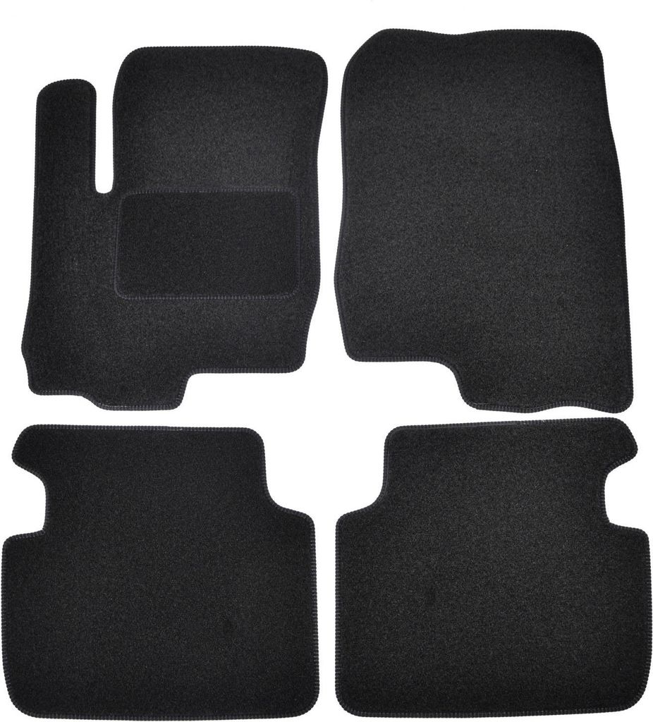 J&J AUTOMOTIVE | Velours Fußmatten Autotepiche Passend Für Mitsubishi Colt 2008-2013, 3tlg, Genaue Passform, rutschfeste Untregrund, Verstärkt I...