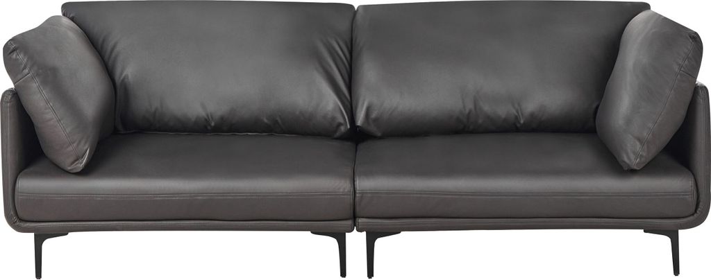 BELIANI 3-Sitzer-Sofa Schwarzes Polyester Industrial Modern