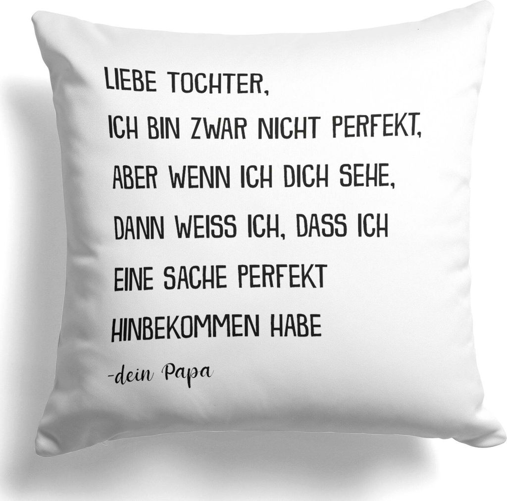 22Feels Tochter Geschenk von Papa Mädchen 18. Geburtstag Weihnachten Abitur Matura Kissen Uni Abschluss Bachelor Master Konfirmation Firmung Deko ...