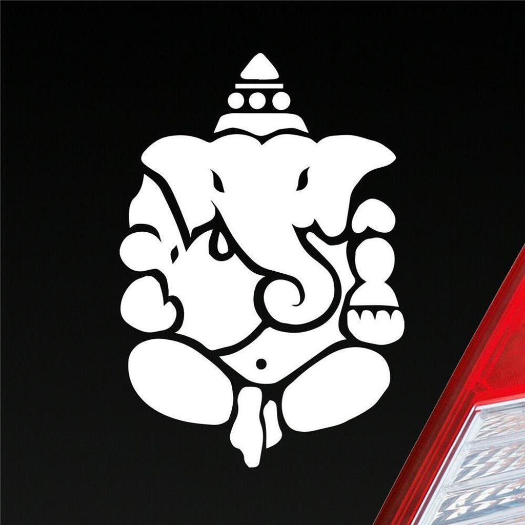 Auto Aufkleber Buddhismus Elefant Ganesha Buddha 12x8 cm Produktbild 