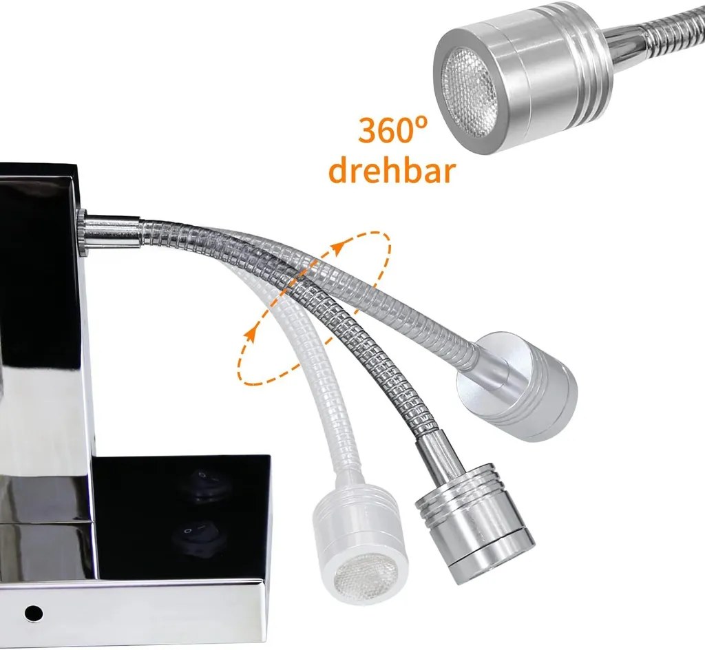 Applique Murale LED Design Rond Orientable avec Interrupteur Intégré