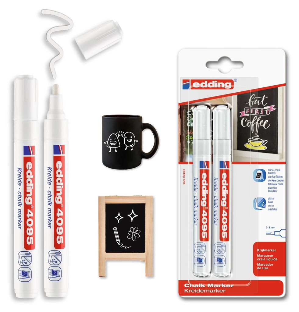 2 edding 4095 Kreidemarker weiß Obrázek produktu 