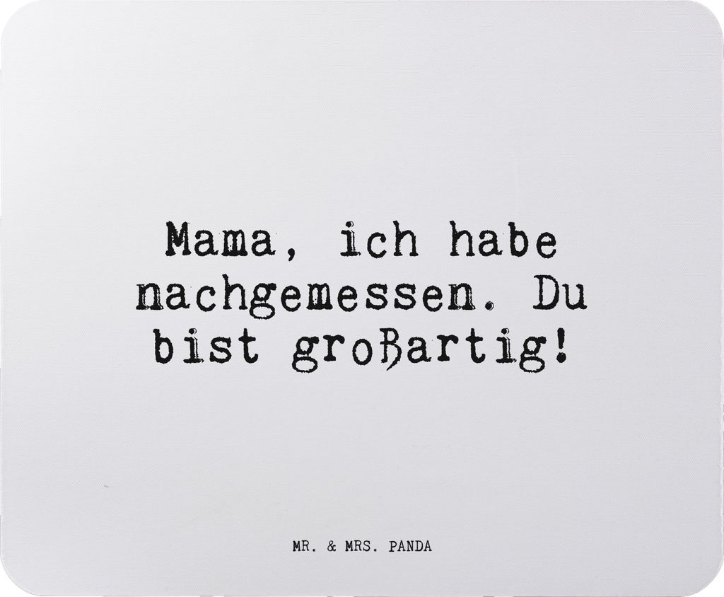 Mr. & Mrs. Panda Mouse Pad Mama, ich habe nachgemessen.... - Aquarellblau - Geschenk, Danke, Mutter, Dankeschön, mousematte, laptop mauspad, Mami,...