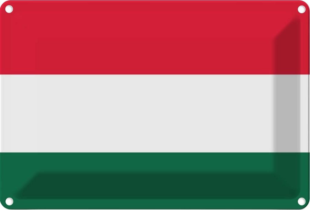 vianmo Blechschild 20x30 cm Ungarns Hungary Flagge Fahne Wappen