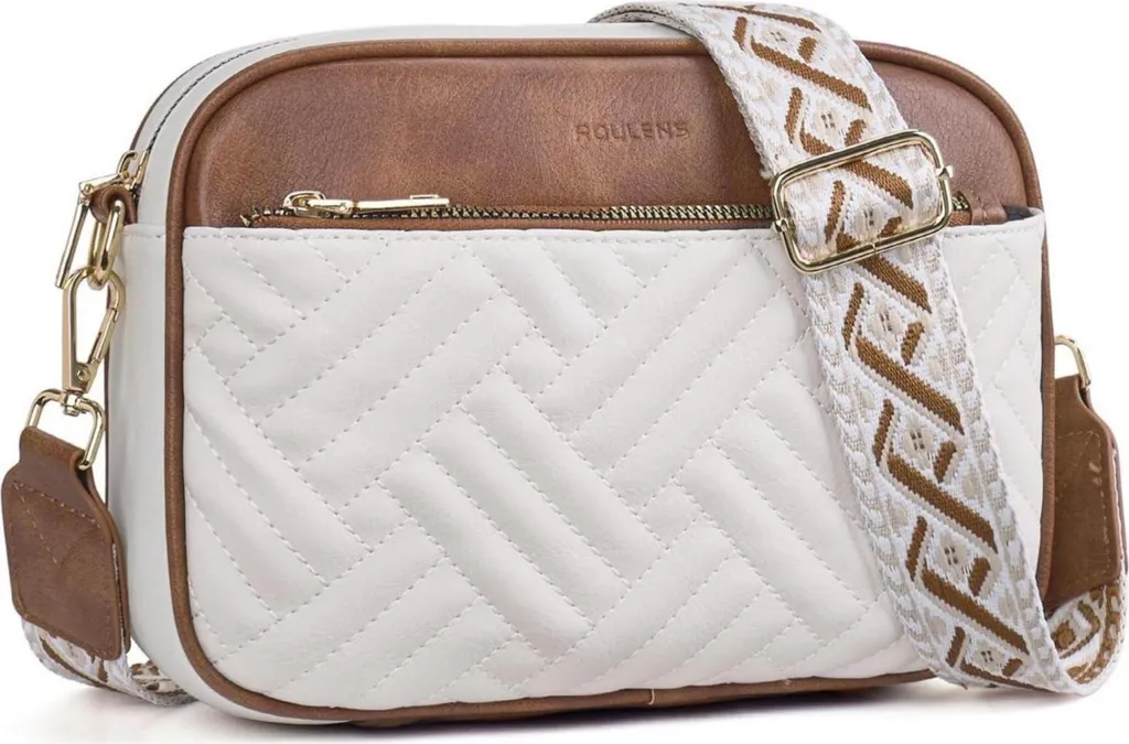 Borsa a Tracolla Donna Finto Cuoio - Crossbody con Cinghia Regolabile