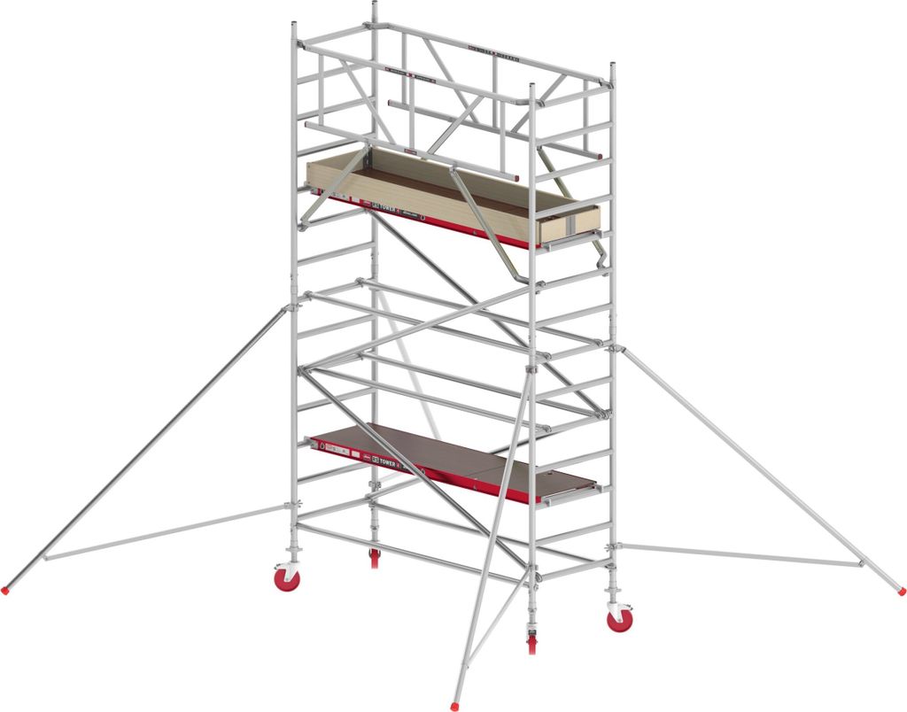 Altrex Fahrgerüst RS Tower 41 PLUS Aluminium ohne Safe-Quick mit Holz-Plattform 5,20m AH breit 0,90x2,45m