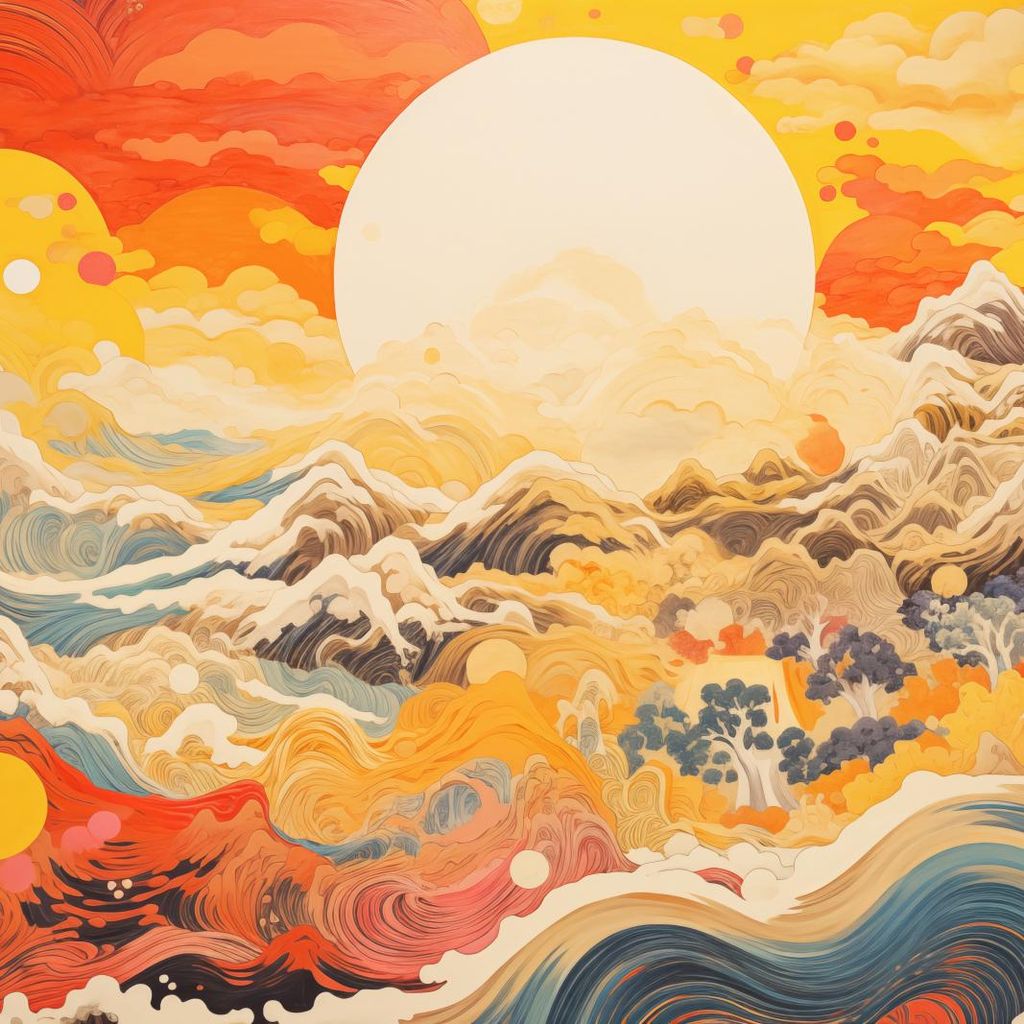 Plakat 100x100cm Gedicht von Wind und Sonne