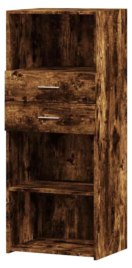 Highboard, Sideboard mit Stauraum, Kommode für das Wohnzimmer, Anrichte Beistellschrank, Mehrzweckschrank aus Räuchereiche Holzwerkstoff