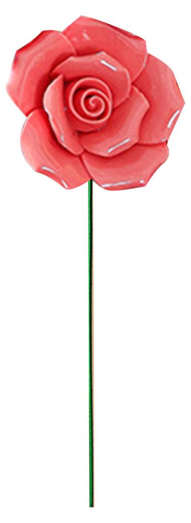 Keramikblume mit Stiel, realistische, handgefertigte Kunstblume, Vase für Zuhause, Büro, Wohnzimmer, farbenfrohe Dekoration aus künstlichen Blüten