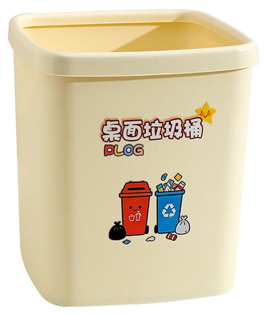 Niedlicher kleiner Papierkorb im Cartoon-Stil, lustiger Tisch-Abfalleimer, Mini-Mülleimer für Homeoffice, Schreibtisch, Schminktisch L