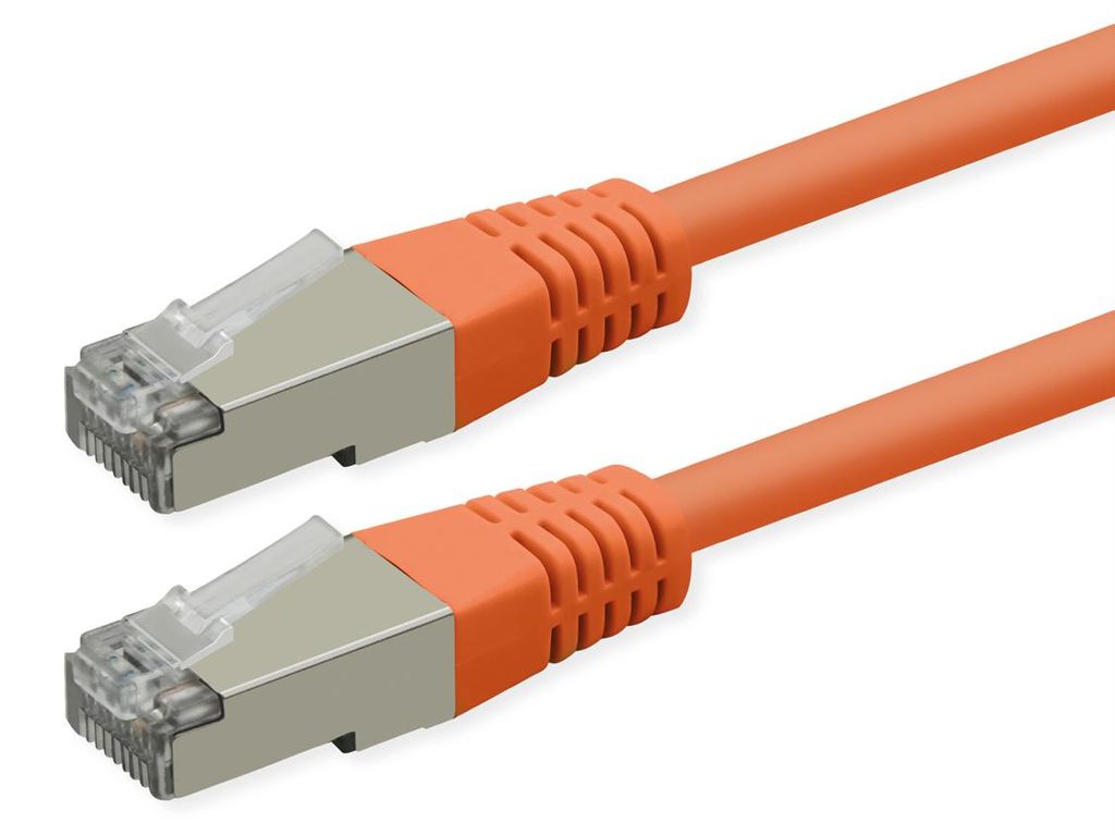 ROLINE Patchkabel Cat.6 (Class E), PoE, S/FTP (PiMF), orange, 7 m