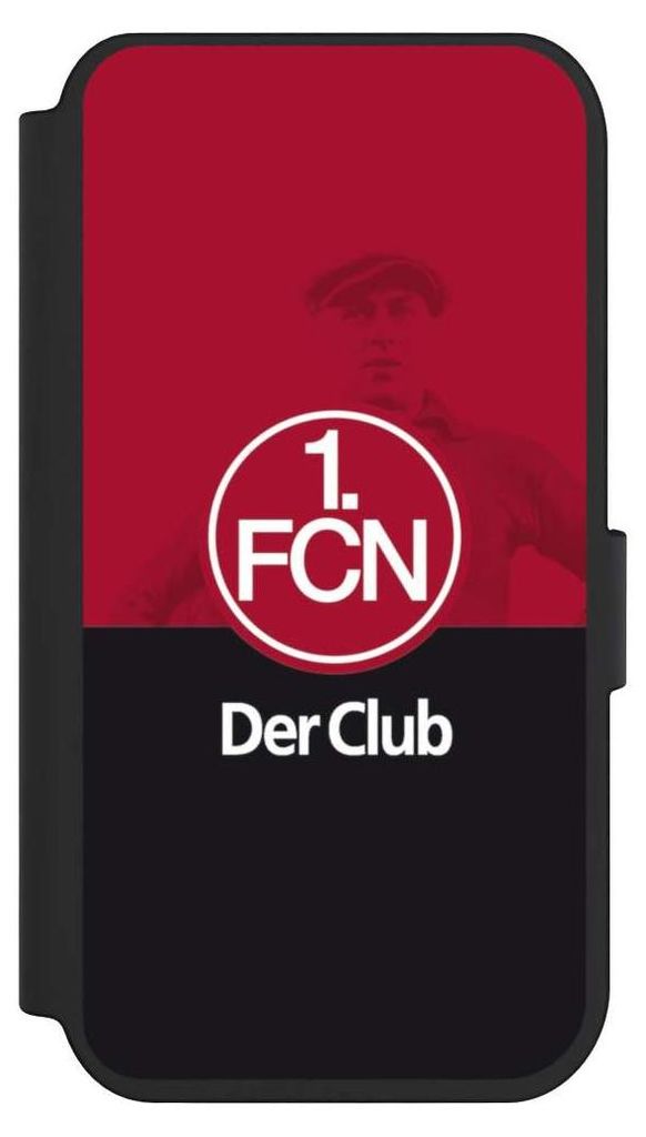 NIVOCASE Klapphülle für Apple iPhone 14 Pro Handyhülle aus Kunst Leder NIVOflip schwarz 1. FC Nürnberg Der Club Offizielles Lizenzprodukt