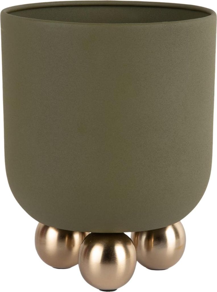 Present Time - Blumentopf Estilo Small - Grün - 18.5x18.5x23cm