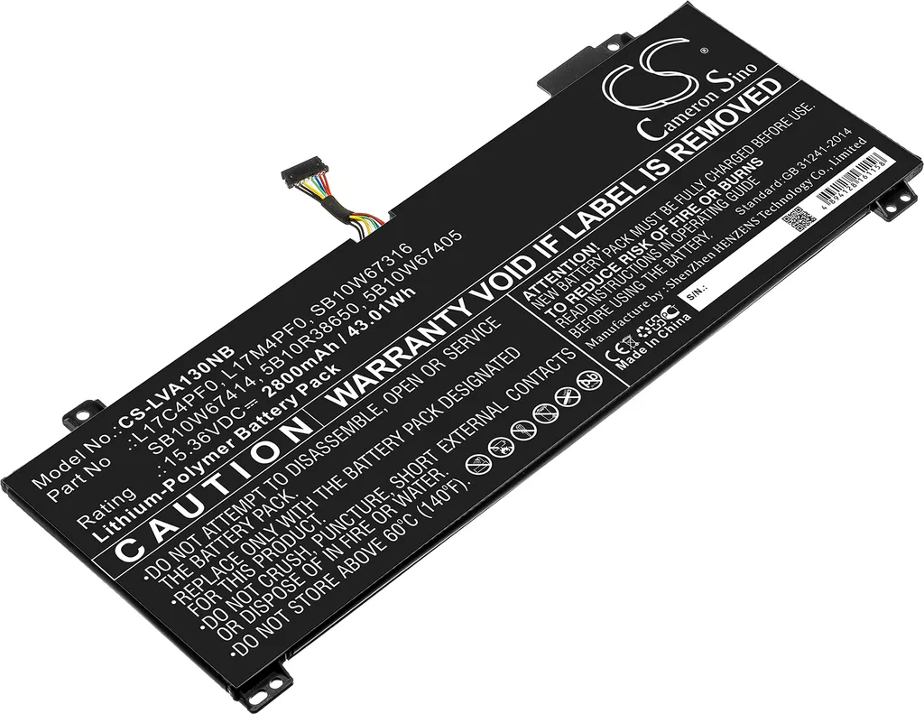 Batterie Ordinateur Portable pour Lenovo Xiaoxin Air 13 Série L17C4