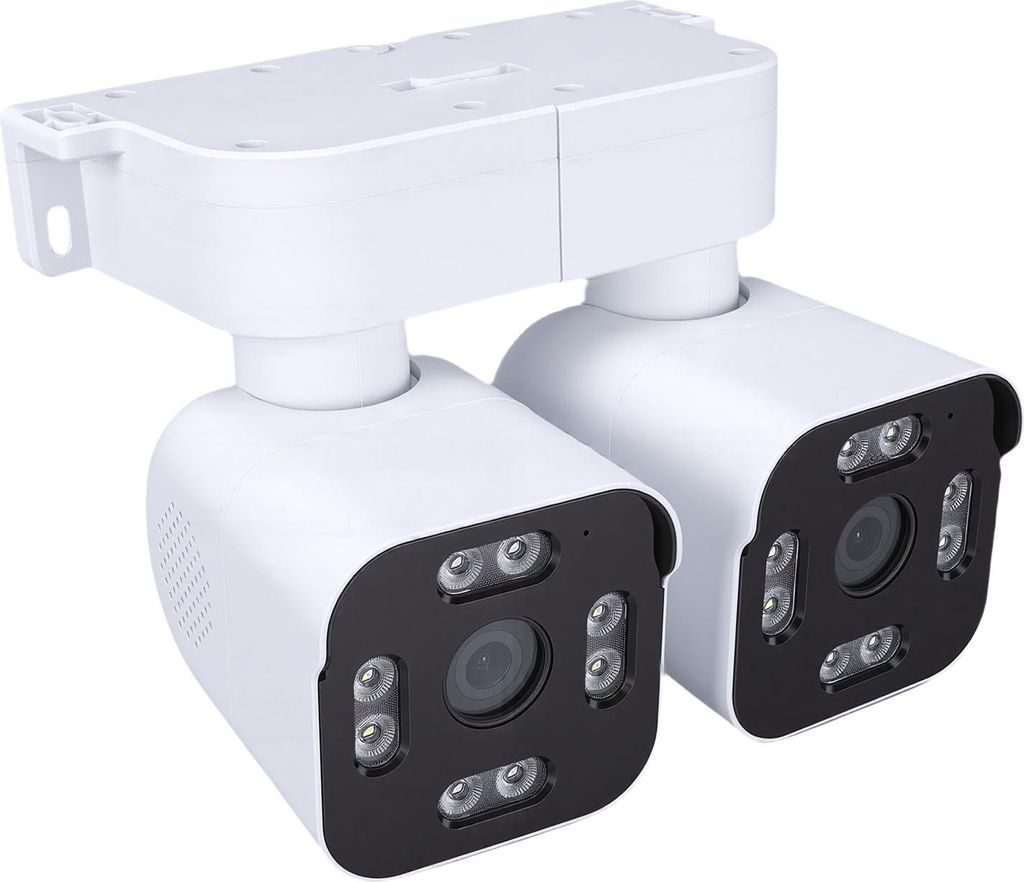 Dual-Objektiv-Außenkameras 2,5K 5MP Hauskamera Kabelgebundene WLAN-Überwachungskamera mit Mikrofon Ton Video PTZ Automatische Verfolgung 7/24 Auf...