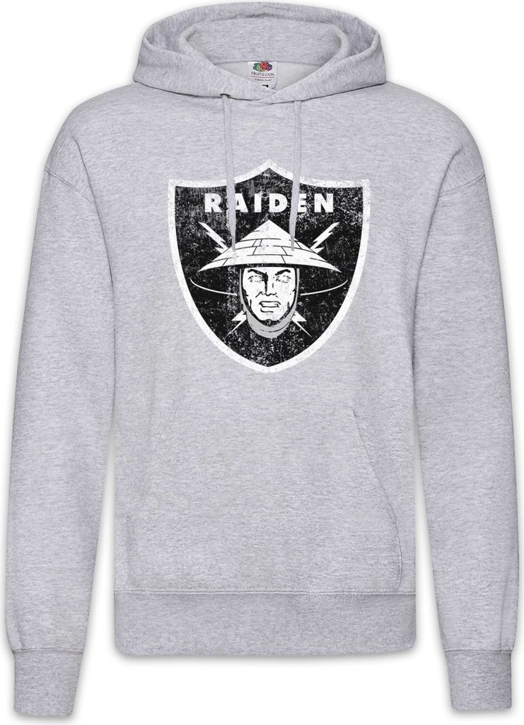 Urban Backwoods Raiden Logo, Herren Hoodie, Farbe: Hellgrau, Größe: S