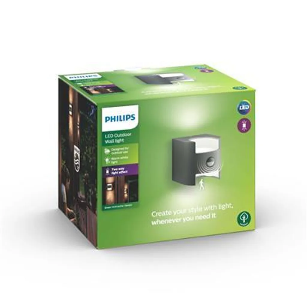 Éclairage mural extérieur LED Philips Grass pour baliser votre façade - 7