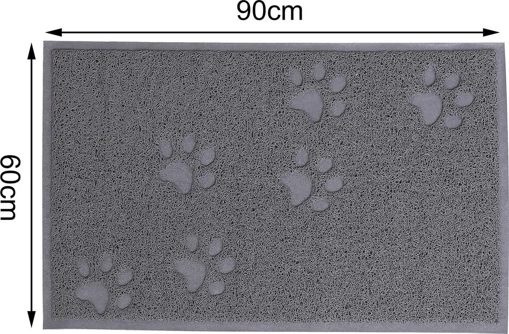 Tapis de Litière Chat Grand Format 60x90 cm Lavable et Antidérapant