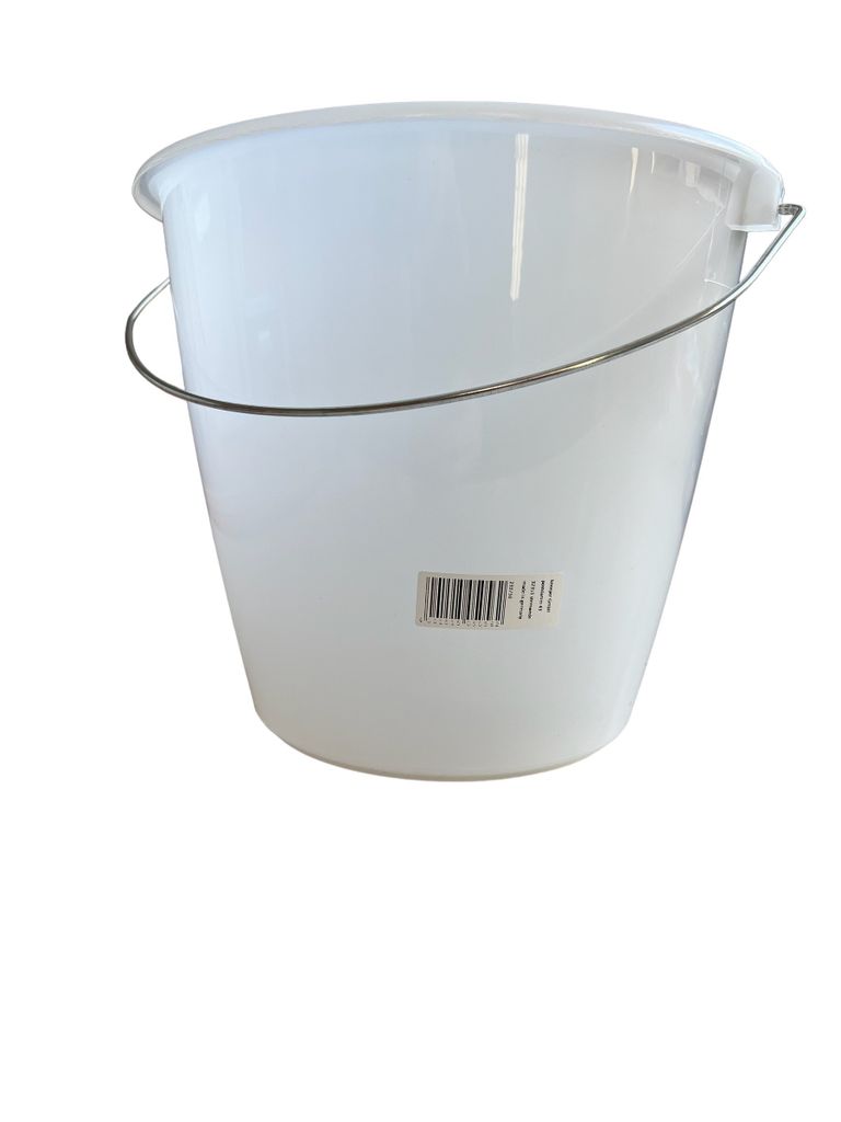 keeeper Eimer weiß, Kunststoff Metallbügel 5L Messskala, Polypropylen, 24x24x20cm