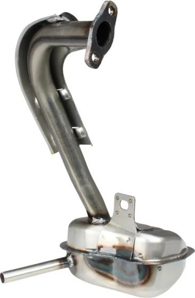 Échappement RMS en Acier Noir pour Vespa 50cc - Finition Haute Qualité