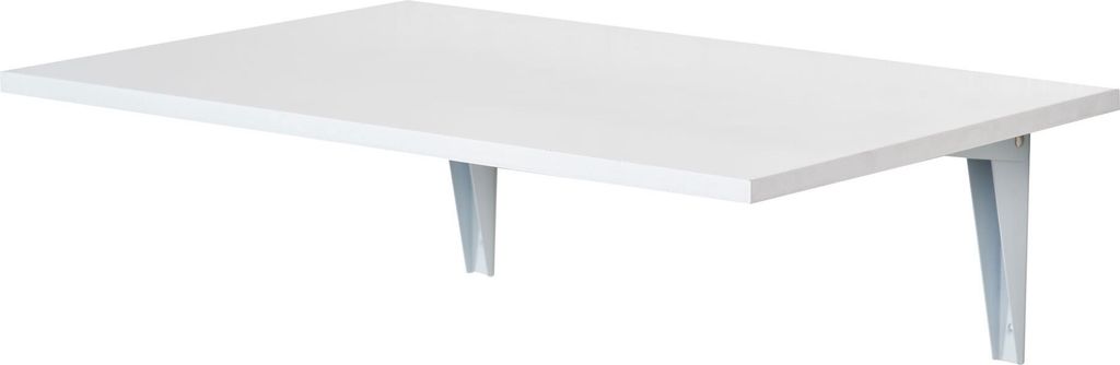 HOMCOM Wandklapptisch, Wandklapptisch aus Holz, platzsparend, für Küche, Esszimmer, Schlafzimmer, Belastung 10 kg, 60 x 40 x 20 cm, Weiß