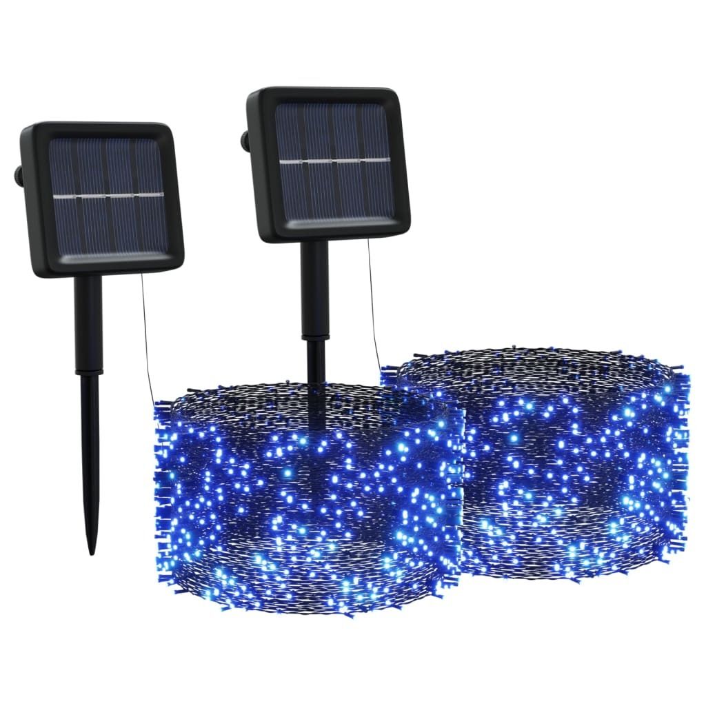 vidaXL Solar-Lichterkette 2 Stk. 2x200 LED Blau Innen Außen Produktbild 