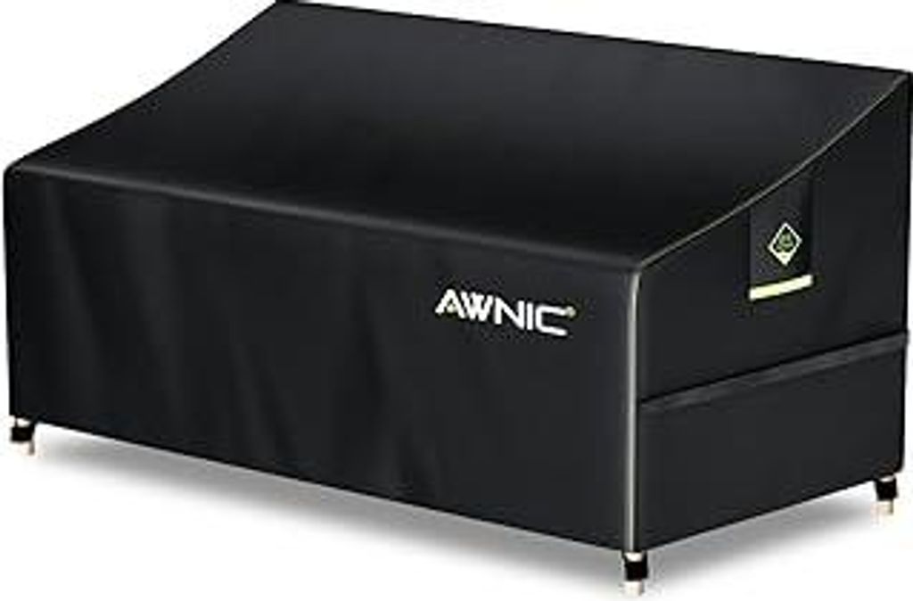 Awnic Abdeckung für 2 Sitzer Lounge Sofa Outdoor Rattansofa Abdeckung Schutzhülle für Gartensofa Wasserdicht 420D Polyester 160x85x61/71cm