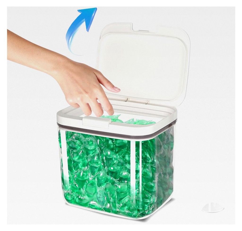 Waschmittelbehälter 4,5L mit luftdichtem Deckel, Mehrzweckbox für Waschmittel, auch geeignet für die Aufbewahrung von Katzen- und Hundefutter, T...