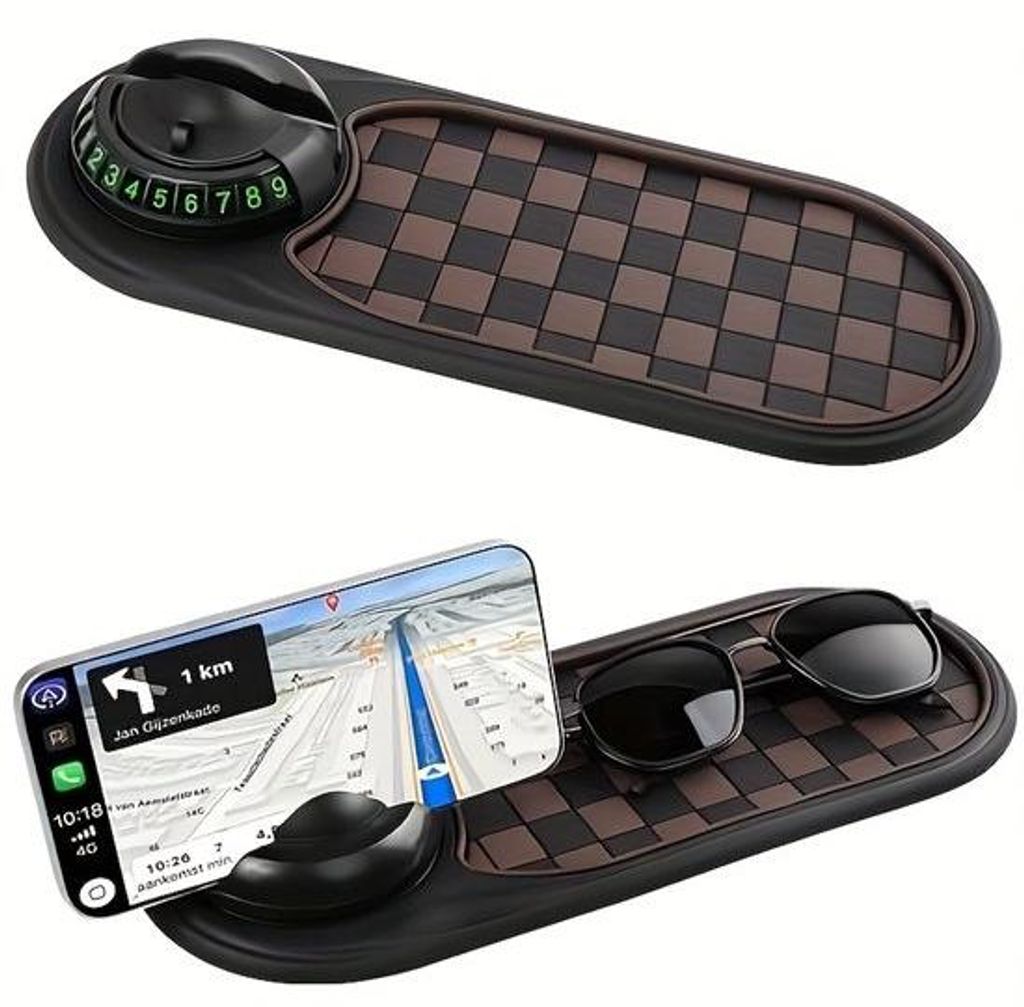 Antislipmat für das Autodashboard, universell einsetzbar, multifunktionell, fahrzeuggeeignet, mit Telefonhalter.