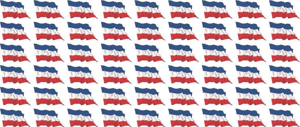 Mini Aufkleber Set - Pack wehend - 20x12mm - selbstklebender Sticker - Jugoslawien - Flagge / Banner / Standarte fürs Auto, Büro, zu Hause und di...