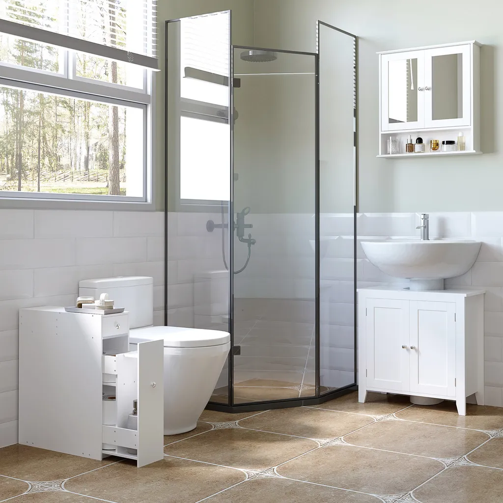Rangement Mural Salle de Bain avec Miroir pour Optimiser les Espaces