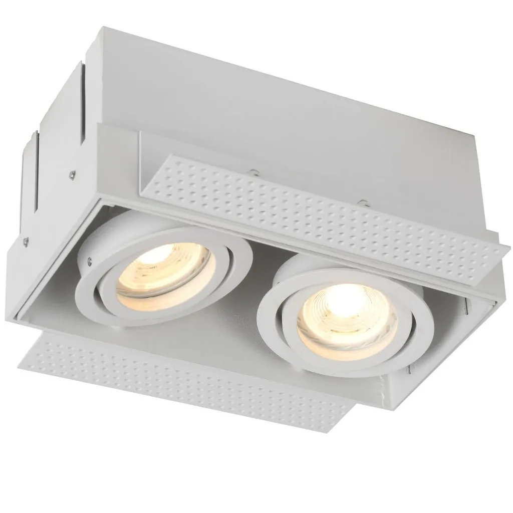 Plafonnier Encastrable Double GU10 Trimless Lucide pour Plafond Moderne