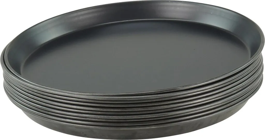 Stock 10 Vassoi Pizza 32 cm Metallo Blu - Qualità Pesante Forni
