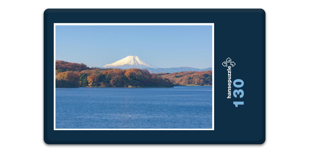 hansepuzzle 17978 - Mount Fuji Puzzle, 130 Teile, Natur, 28,7 x 20,0cm mit hochwertiger Aufbewahrung, Kartonbox und wiederverschließbarem Beutel