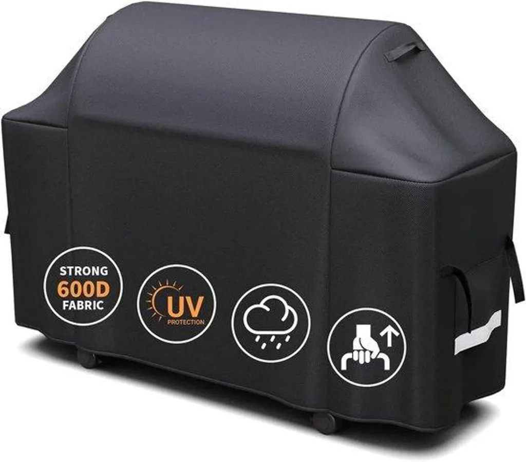 Housse pour barbecue à gaz 3 brûleurs imperméable noire 121 x 17 x 106 cm