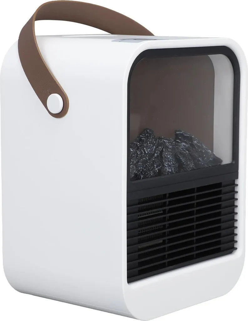 Cheminée électrique silencieuse 1000W avec protection surchauffe noir