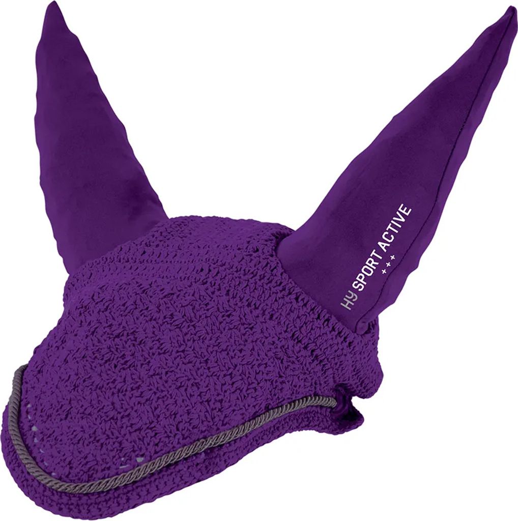 Hy Sport Active - Fliegenhaube für Pferde, gehäkelt BZ5872 (Cob/Full) (Königsviolett)