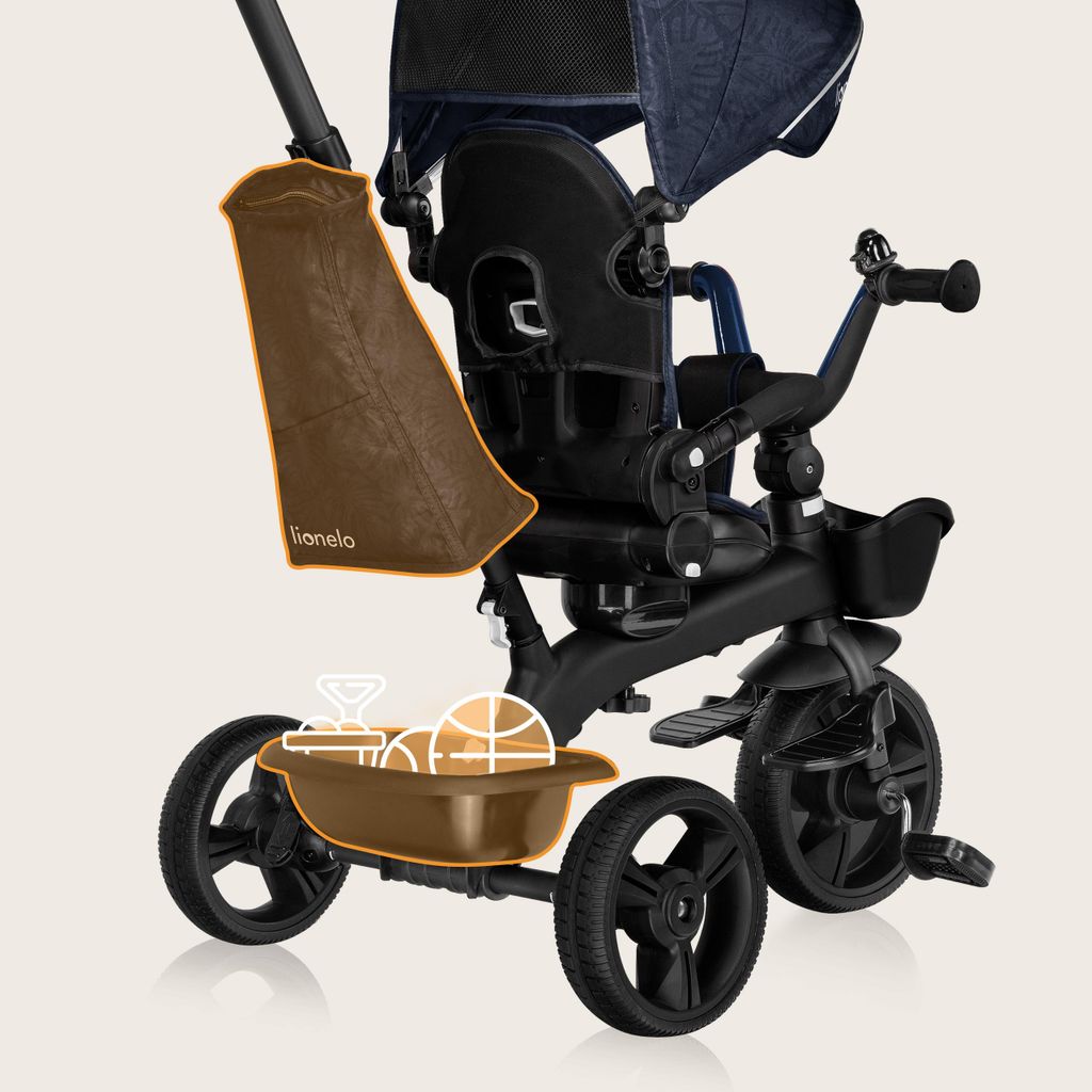 Tricycle de 1,5 à 5 ans siège pivotant roues en caoutchouc LIONELO