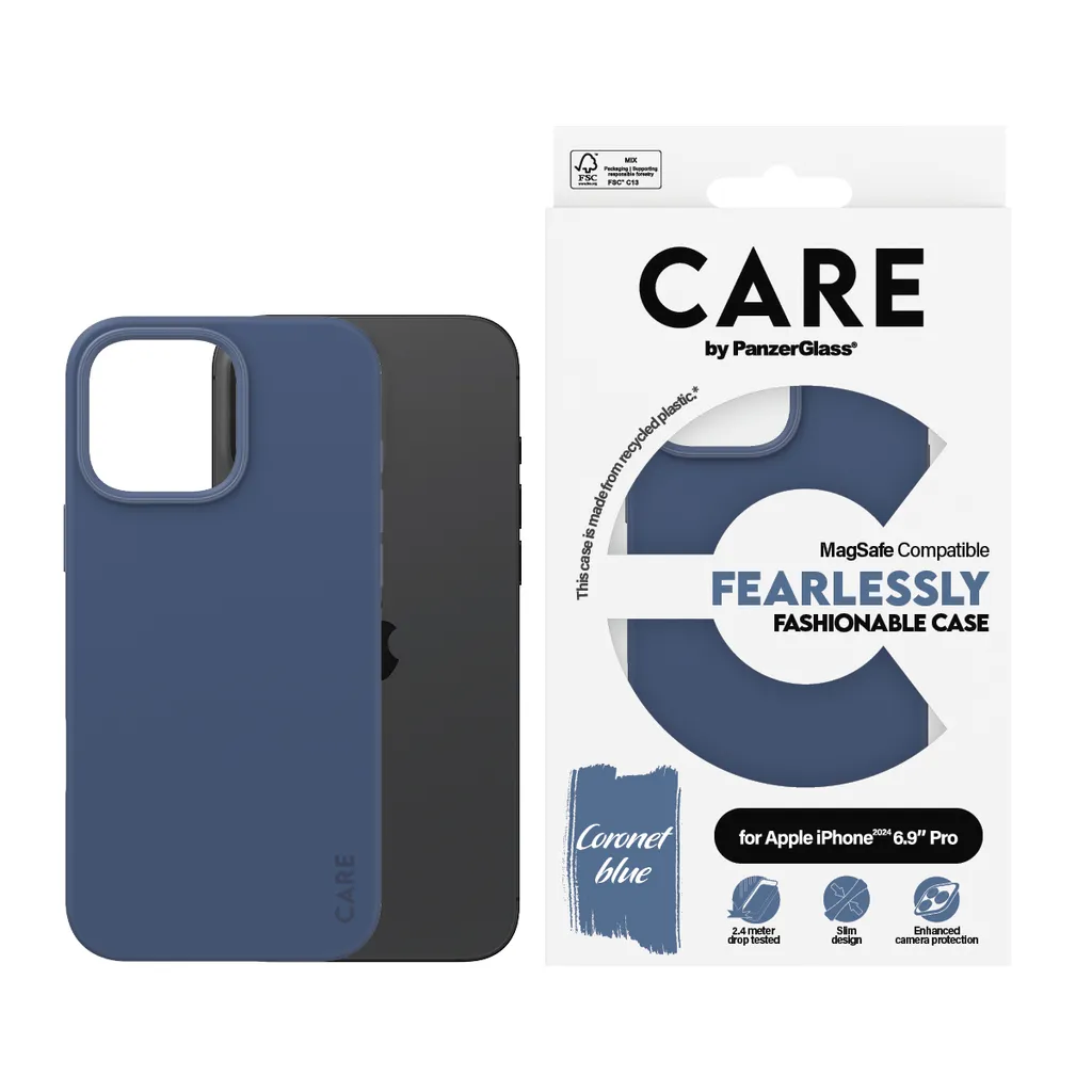 Cover Eco MagSafe iPhone 16 Pro Max PanzerGlass CARE Blu - 2