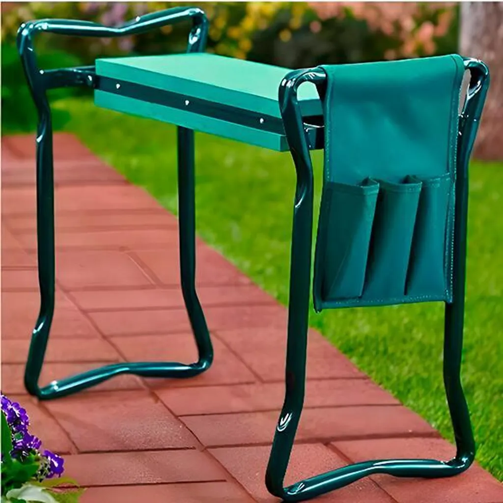Panca inginocchiata per giardinaggio, cuscino per ginocchia da giardino, sgabello da giardino pieghevole fino a 170 kg, cuscino in schiuma Eva 2 in 1 - KNEEBENCH